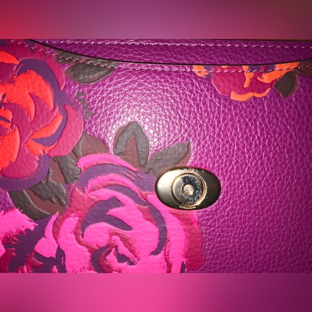 COACH Morgan Shoulder Bag With Jumbo Floral Print - Picture 9 of 12